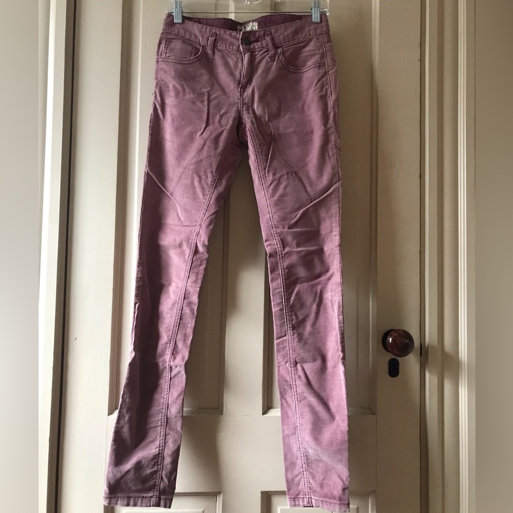 Free People Skinny Mauve Corduroy W 25